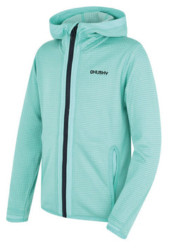 HUSKY Artic Zips K Kinder-Kapuzenpullover, türkis/schwarz-blau