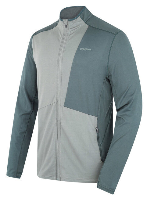 HUSKY Tarp Herren-Sweatshirt mit Reißverschluss, black green/dk. grey green, M