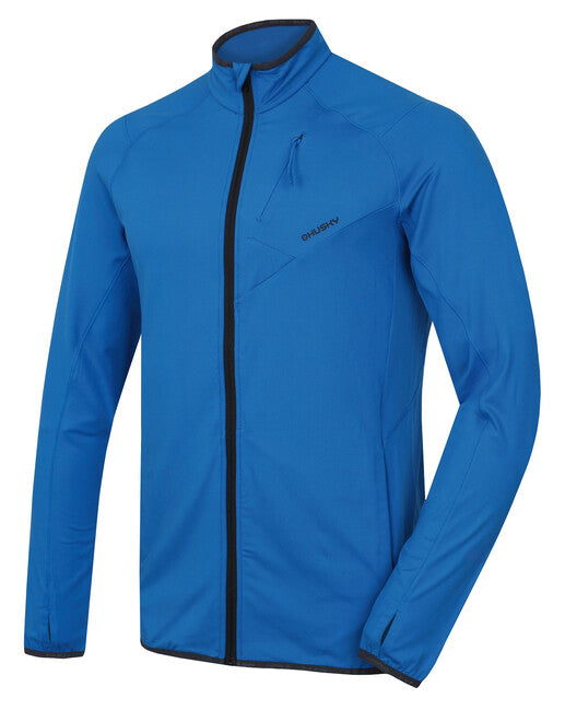 HUSKY Tarp Herren-Sweatshirt mit Reißverschluss, neonblau, M