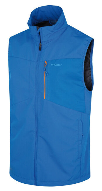 HUSKY Salien moški softshell telovnik M, neonsko modra