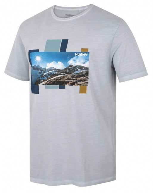HUSKY Herren- bavlnene T-Shirt Skyline, grau
