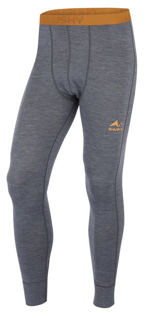 HUSKY Hose Merea M termopradlo merino, seda / mustard