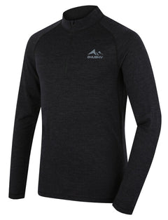 HUSKY termopradlo Merino T-Shirt dl Merow Zips M, schwarz