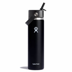 Hydro Flask Wide Flex Straw Cap θερμικό μπουκάλι με καλαμάκι 24 OZ 710 ml, μαύρο