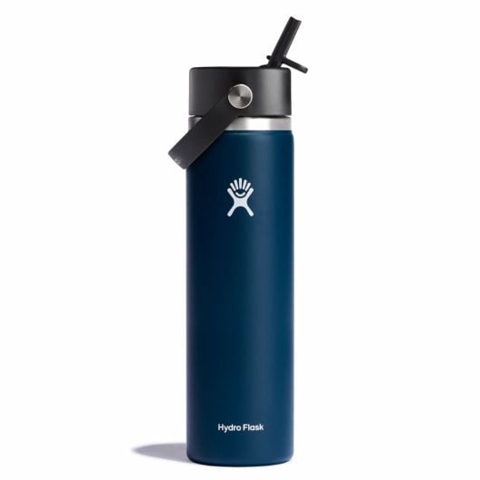 Hydro Flask Wide Flex Straw Cap Breite Thermosflasche mit Mundstück 24 OZ, indigo