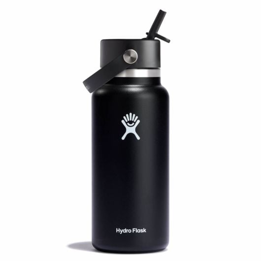 Hydro Flask Wide Flex Straw Cap Breite Thermosflasche mit Mundstück 32 OZ, schwarz