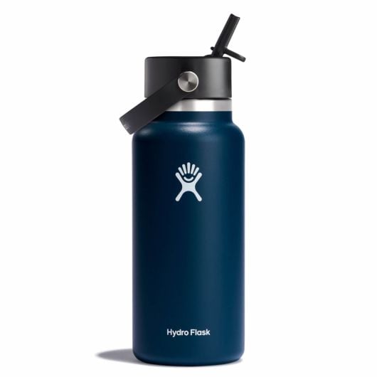 Hydro Flask Wide Flex Straw Cap Breite Thermosflasche mit 32 OZ, indigo