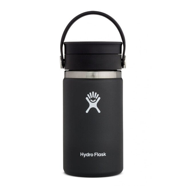 Hydro Flask Thermoflasche 12 OZ Wide Mouth Flex Sip Lid 354ml, schwarz
