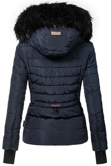 Navahoo Adele damen Winterjacke mit Kapuze, dunkelblau