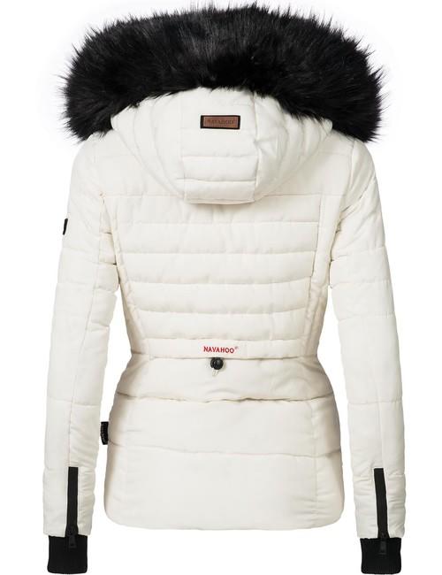 Navahoo Adele damen winterjacke mit kapuze, weiß