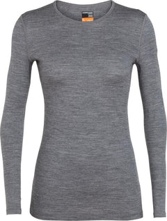 Icebreaker 200 Oasis Damen-Thermo-Langarm-T-Shirt, grau