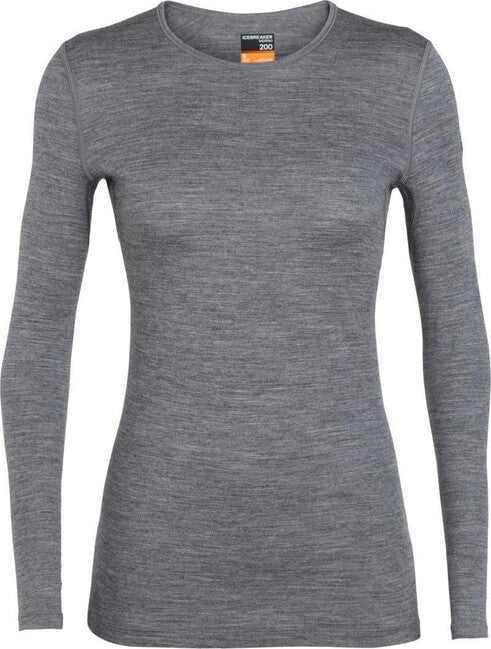 Icebreaker 200 Oasis damen long sleeve thermal T-shirt , grau