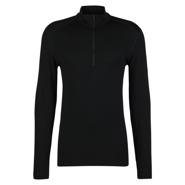 Icebreaker 260 Tech men's zippered thermal sweatshirt, schwarz