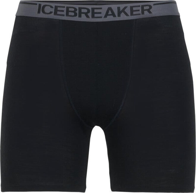 Icebreaker Anatomica Men's lange Boxershorts, schwarz