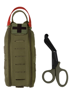 Mil-Tec IFAK Rapid Pack taktisches Erste-Hilfe-Set mit Schere, oliv