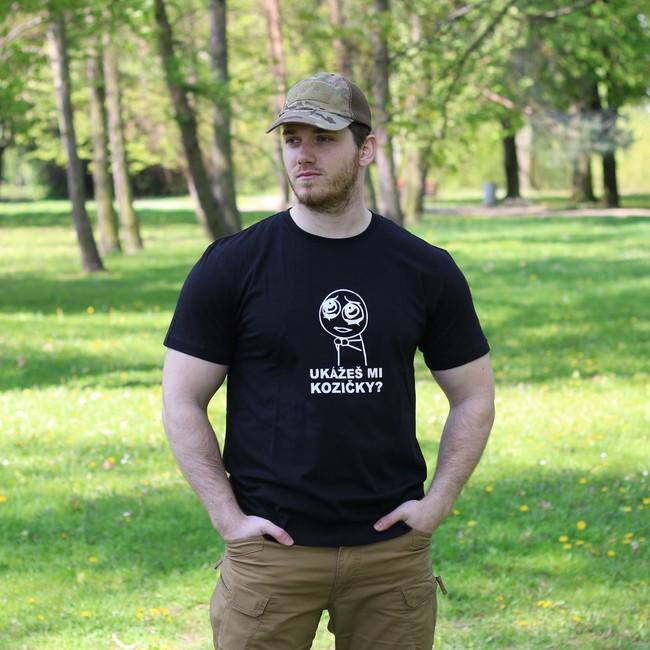 DRAGOWA Kurzarmshirt „Zeigst du mir deine Titten?“, schwarz 160 g/m2

