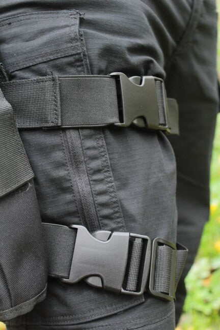 WARAGOD Volontär Oberschenkelholster für Waffe, schwarz