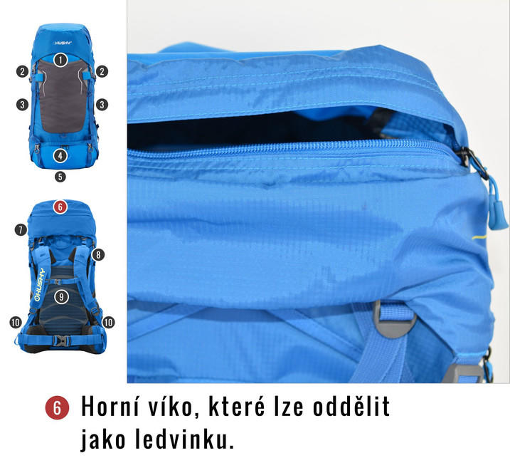 HUSKY Ultralight Rony New 50L Backpack, Blue