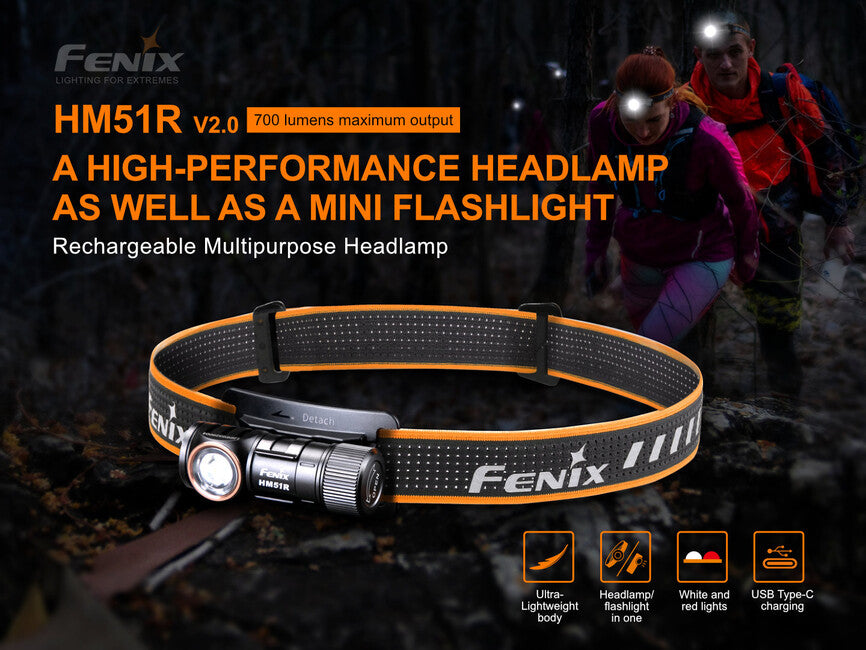 Fenix HM51R Ruby V2.0 Stirnlampe aufladbar