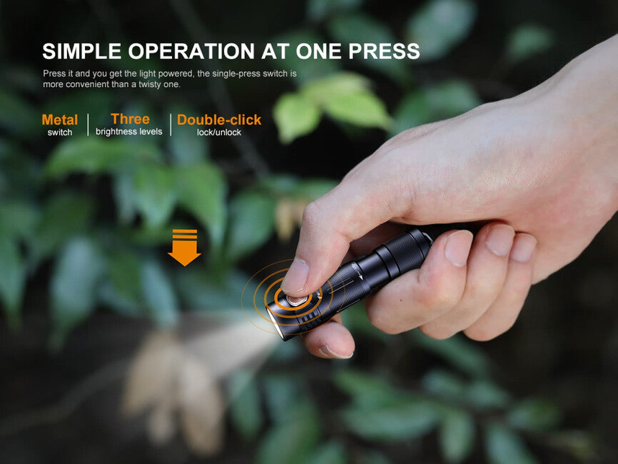 Fenix E05R Rechargeable Mini Flashlight, Green