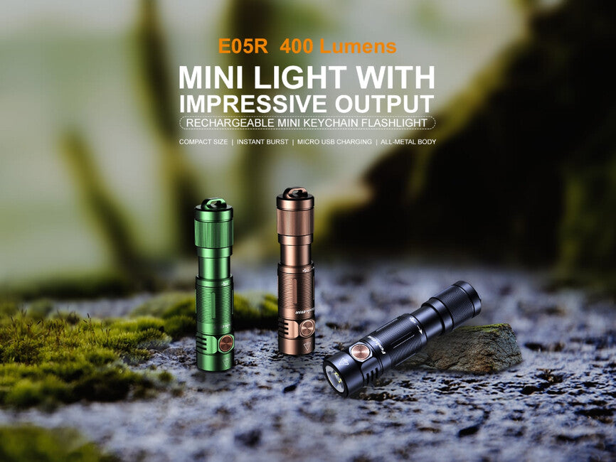 Fenix E05R aufladbare minitaschenlampe , braun
