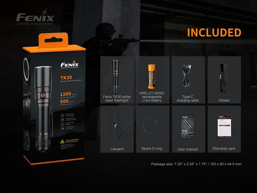 Fenix TK30 Τακτικός Φακός Λέιζερ