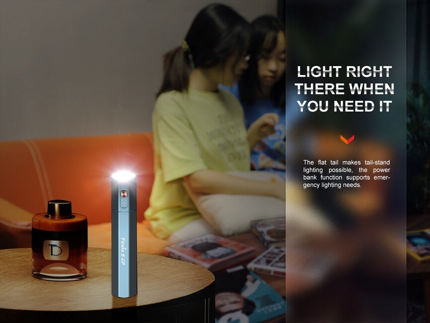Fenix E-CP Powerbank with Flashlight, Black