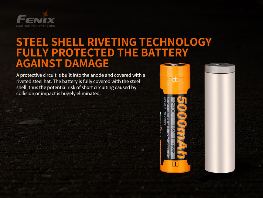 Fenix nabíjateľná batéria 21700 5000 mAh, Li-Ion