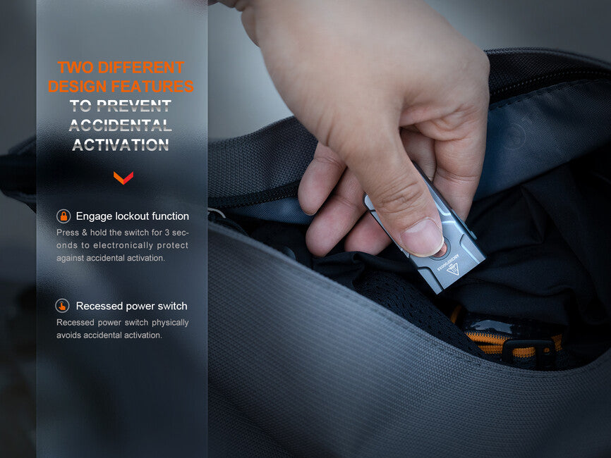 Fenix E03R V2.0 wiederaufladbare taschenlampe - grau