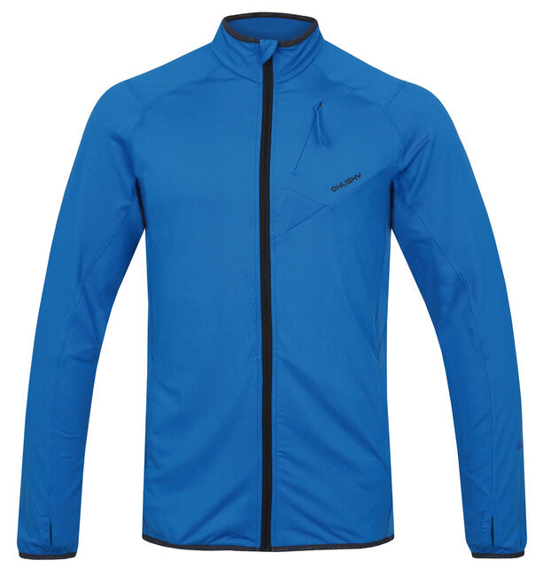 HUSKY Tarp Herren-Sweatshirt mit Reißverschluss, neonblau, M