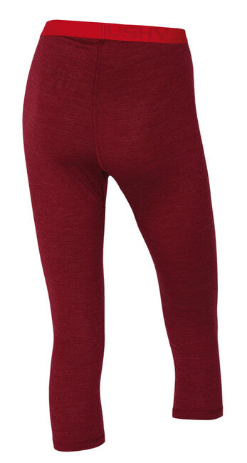 HUSKY Merino Damen-Thermounterwäsche 3/4-Hose, dunkles Ziegelrot