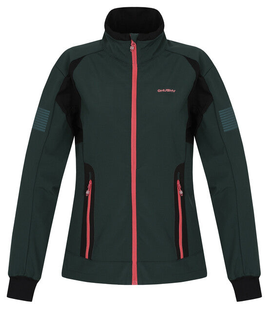 HUSKY Scooby Damen Softshell-Jacke, schwarzgrün