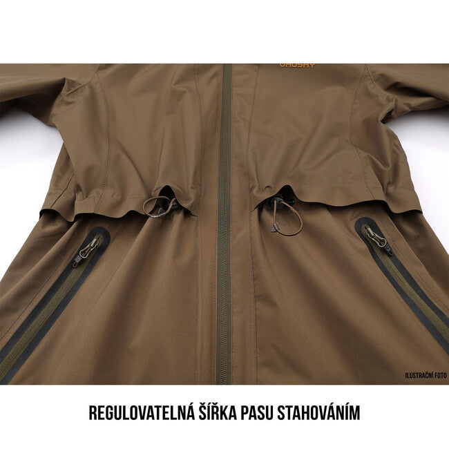 HUSKY Nevr ženski hardshell plašč, temno khaki