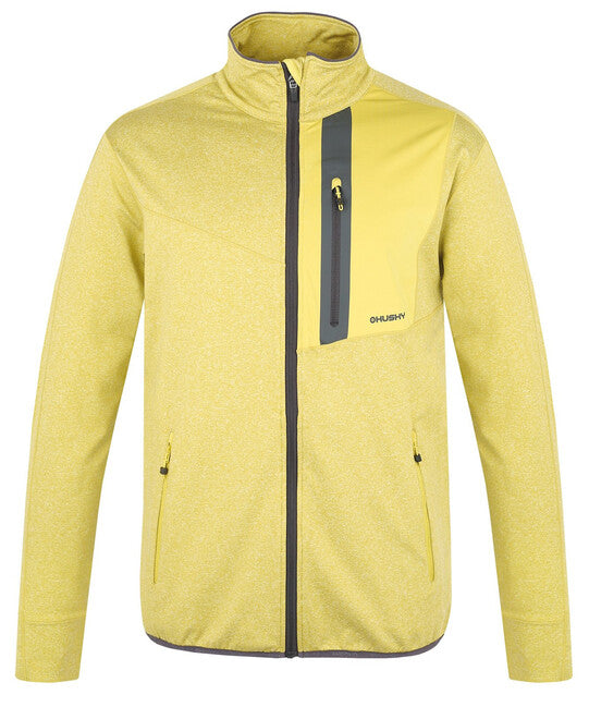 HUSKY Ane ανδρικό φούτερ με φερμουάρ, lime green