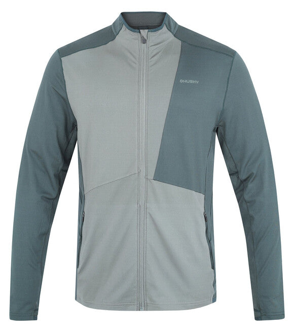 HUSKY Tarp Herren-Sweatshirt mit Reißverschluss, black green/dk. grey green, M