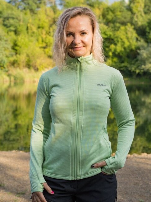 HUSKY Artic Zip Damen-Sweatshirt mit Reißverschluss, grün