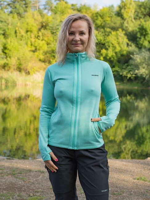 HUSKY Artic Zip Damen-Sweatshirt mit Reißverschluss, türkis