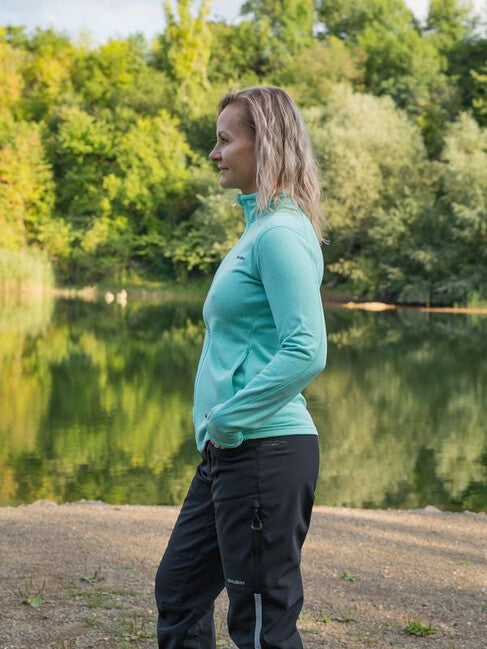 HUSKY Artic Zip Damen-Sweatshirt mit Reißverschluss, türkis