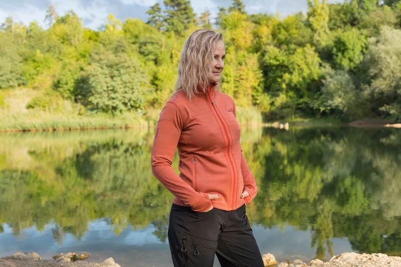 HUSKY Artic Zip Damen-Sweatshirt mit Reißverschluss, gelb