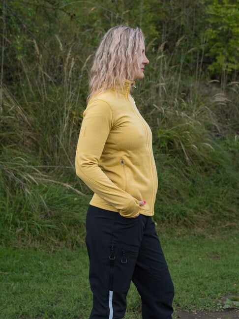 HUSKY Artic Zip Damen-Sweatshirt mit Reißverschluss, gelb