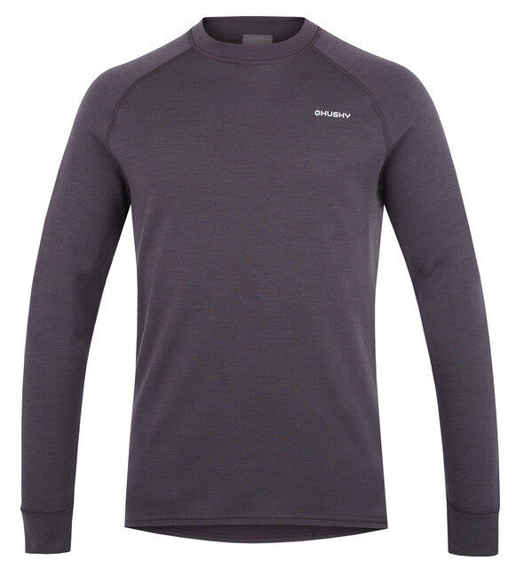 HUSKY Aron men's merino sweatshirt, graphite, XXL