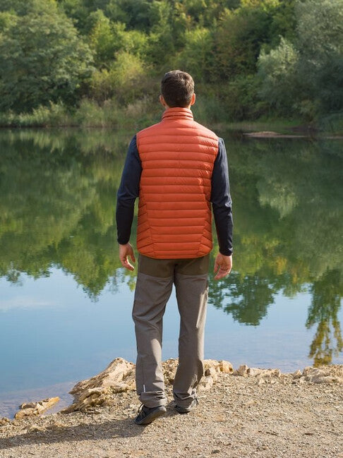 HUSKY Dresles Men's Down Vest, Brick Orange