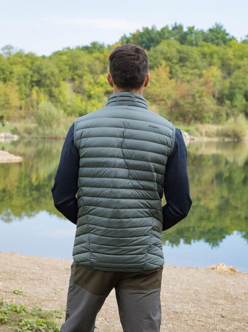 HUSKY Dresles Men's Down Vest, Dark Grey Green