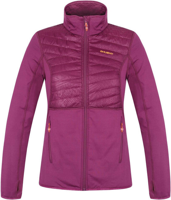 HUSKY Airy women's zip sweatshirt, burgundy