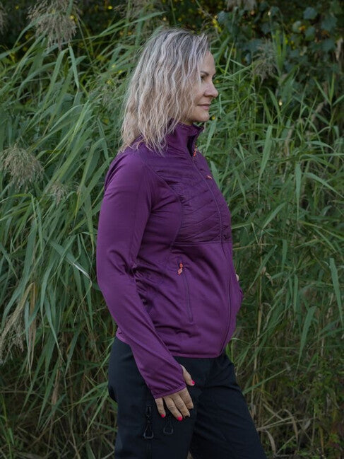 HUSKY Airy women's zip sweatshirt, burgundy