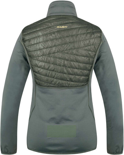 HUSKY Airy Damen-Sweatshirt mit Reißverschluss, dunkelgrau grün