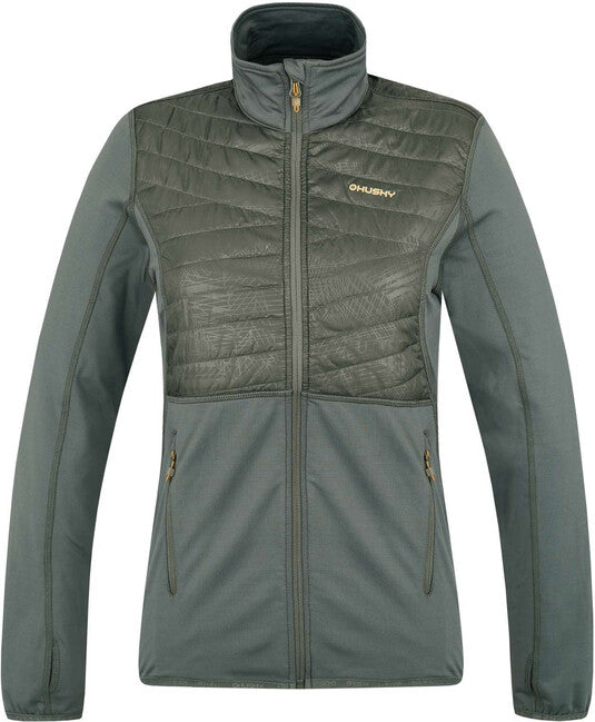 HUSKY Airy Damen-Sweatshirt mit Reißverschluss, dunkelgrau grün