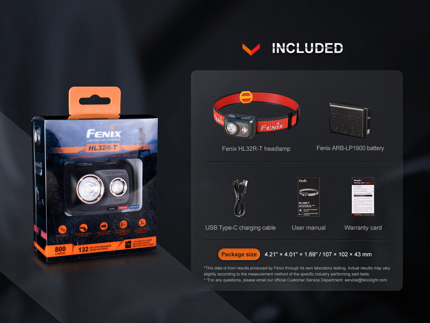 Fenix HL32R-T wiederaufladbare stirnlampe – blau