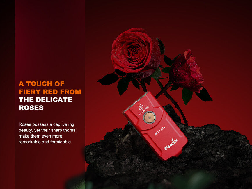 Fenix E03R V2.0 wiederaufladbare Taschenlampe GE, rot