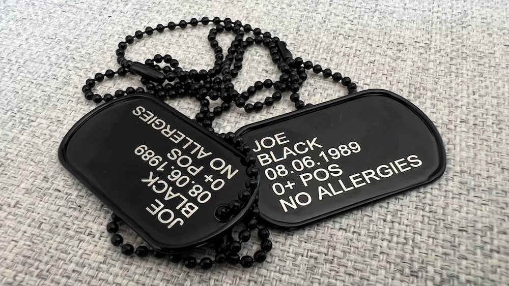 O&T Gravur von Dog Tags